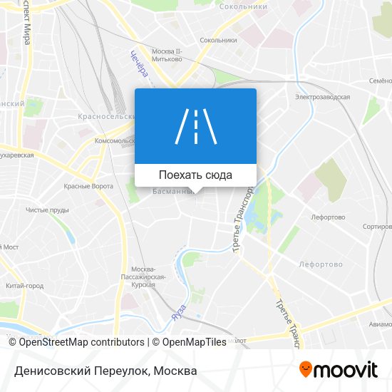 Карта Денисовский Переулок