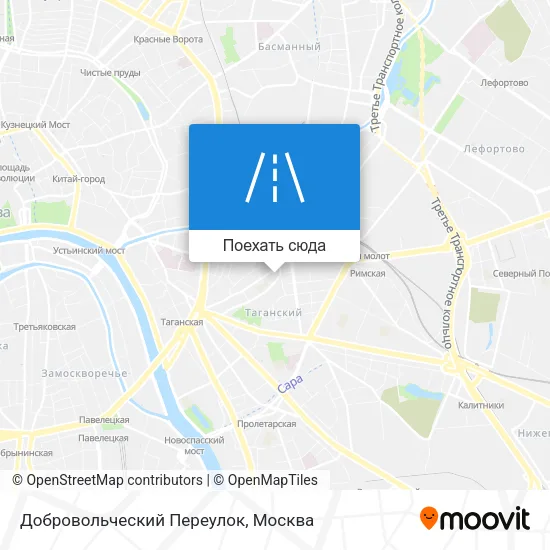 Карта Добровольческий Переулок