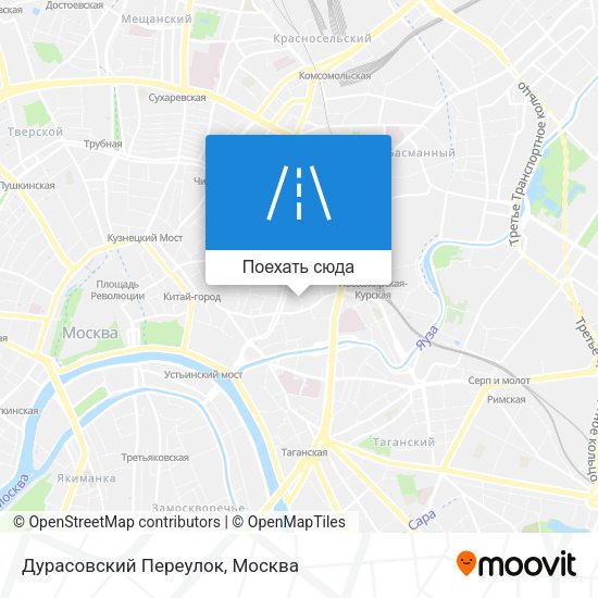 Карта Дурасовский Переулок