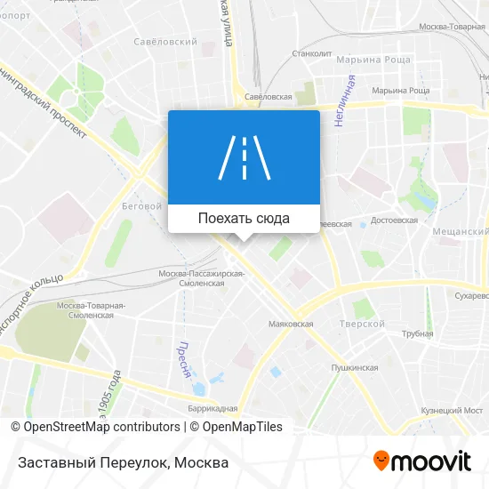 Карта Заставный Переулок