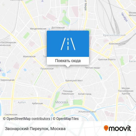 Карта Звонарский Переулок