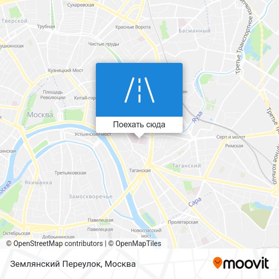 Карта Землянский Переулок