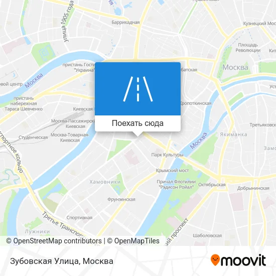 Карта Зубовская Улица