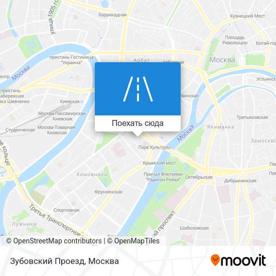 Карта Зубовский Проезд