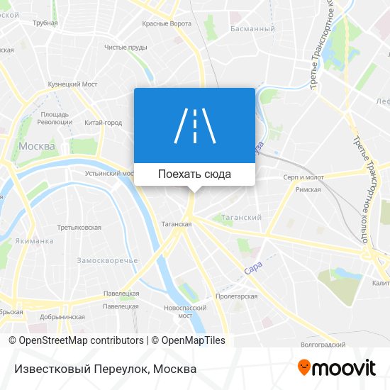 Карта Известковый Переулок