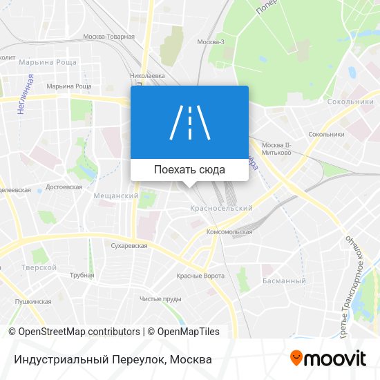 Карта Индустриальный Переулок