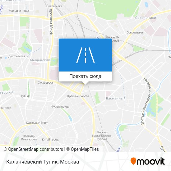Карта Каланчёвский Тупик