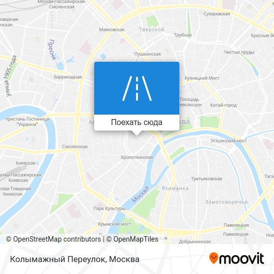 Карта Колымажный Переулок