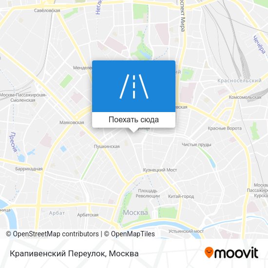 Карта Крапивенский Переулок