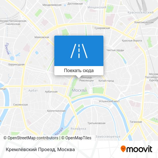 Карта Кремлёвский Проезд