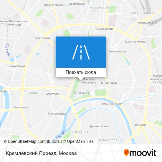 Карта Кремлёвский Проезд