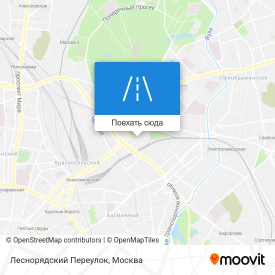 Карта Леснорядский Переулок