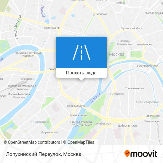 Карта Лопухинский Переулок
