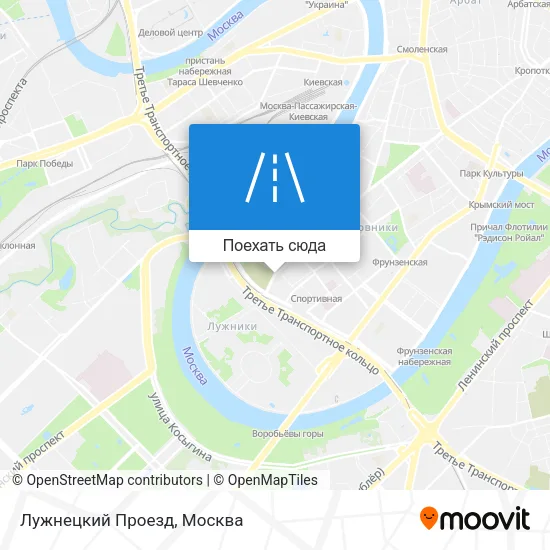 Карта Лужнецкий Проезд