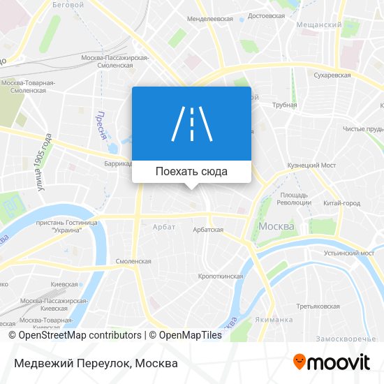 Карта Медвежий Переулок