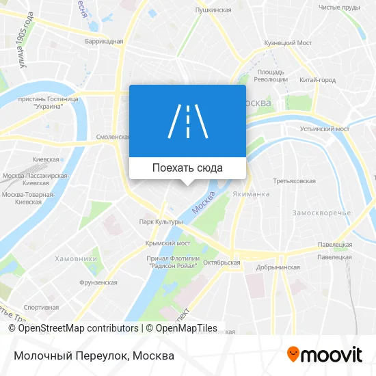 Карта Молочный Переулок