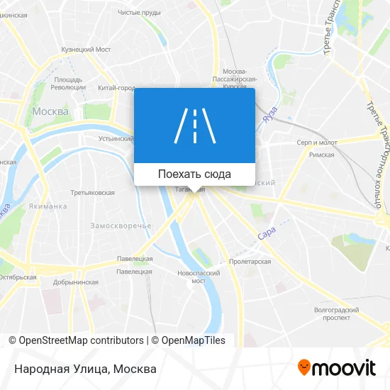 Карта Народная Улица