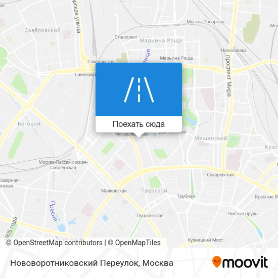 Карта Нововоротниковский Переулок