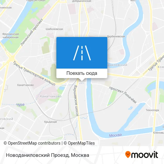 Карта Новоданиловский Проезд