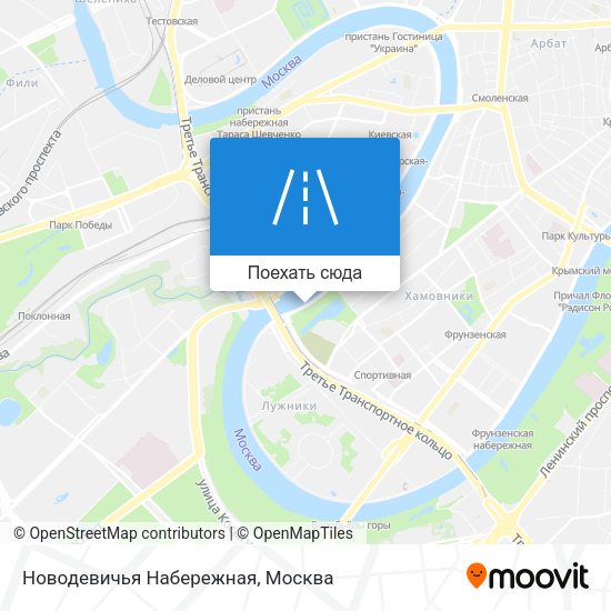 Карта Новодевичья Набережная