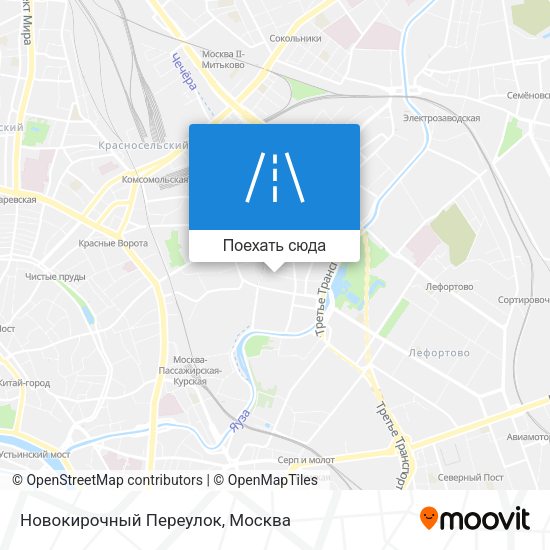 Карта Новокирочный Переулок
