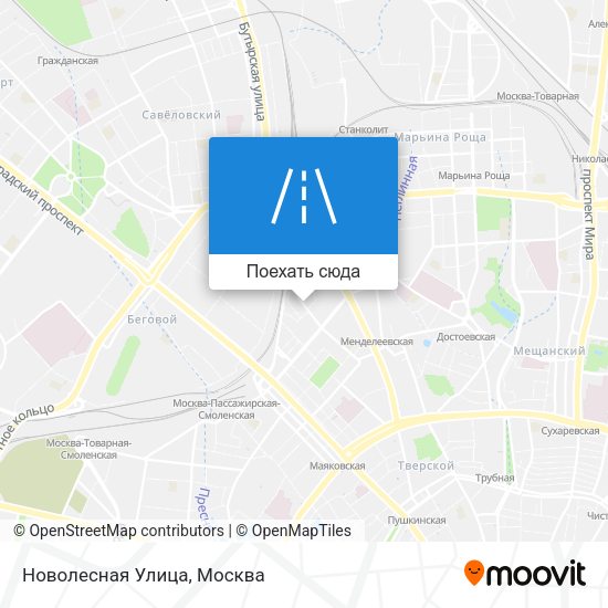 Карта Новолесная Улица