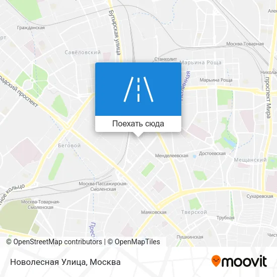 Карта Новолесная Улица