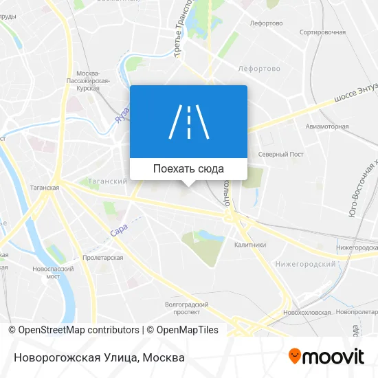 Карта Новорогожская Улица