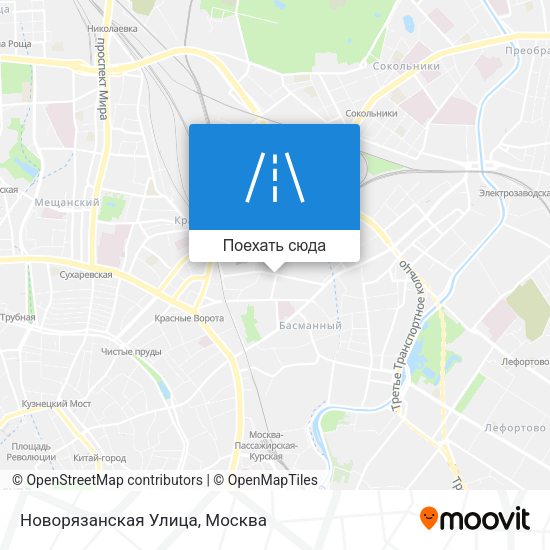 Карта Новорязанская Улица