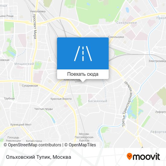 Карта Ольховский Тупик