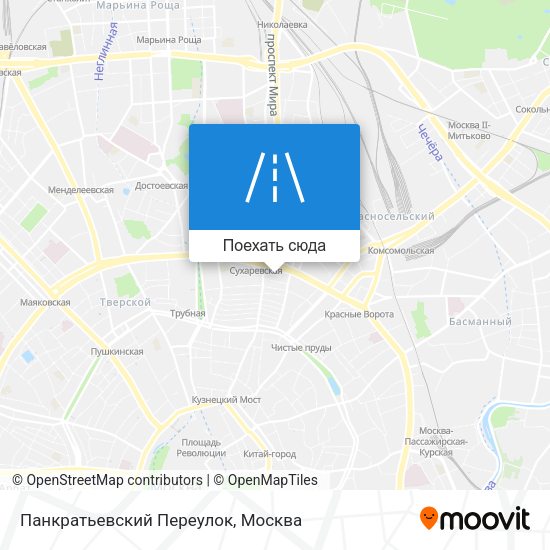 Карта Панкратьевский Переулок