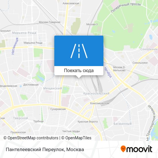 Карта Пантелеевский Переулок