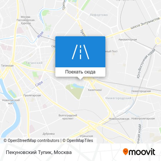Карта Пекуновский Тупик