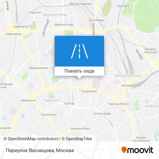 Карта Переулок Васнецова