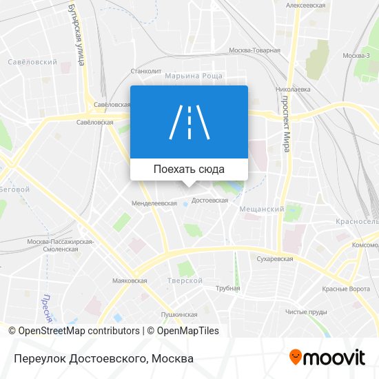 Карта Переулок Достоевского