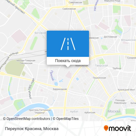 Карта Переулок Красина