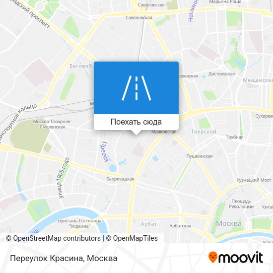 Карта Переулок Красина