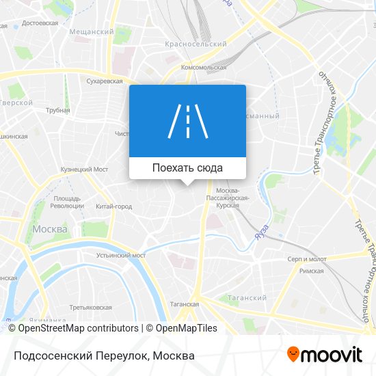 Карта Подсосенский Переулок