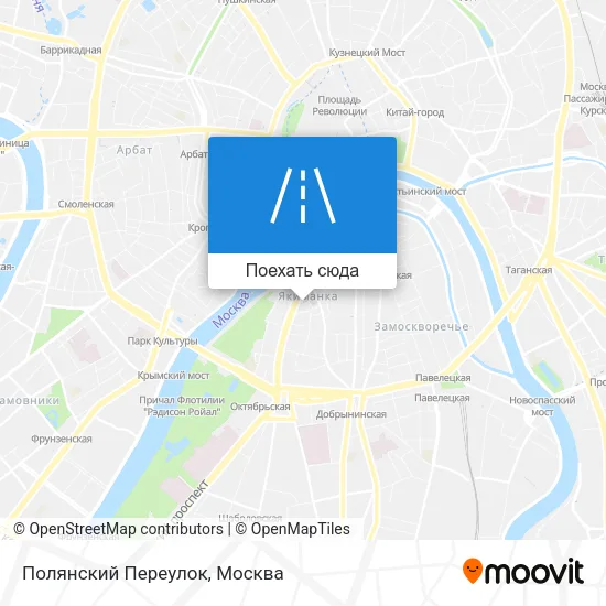 Карта Полянский Переулок