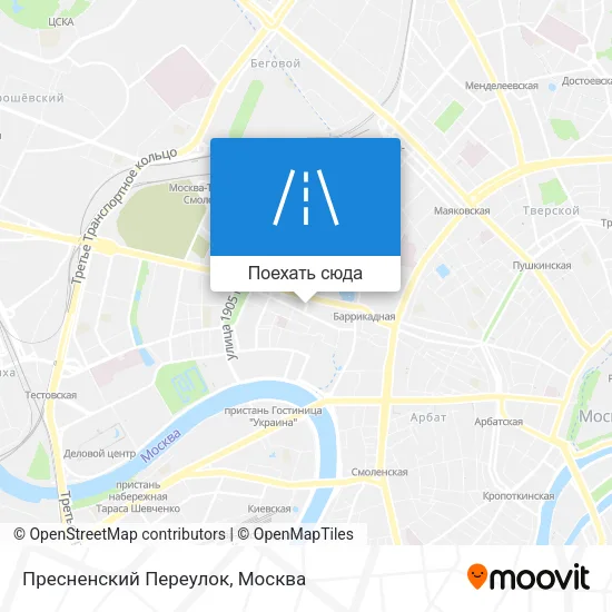 Карта Пресненский Переулок