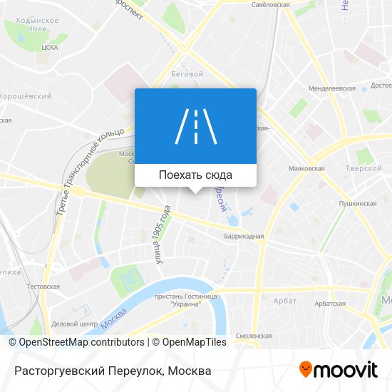Карта Расторгуевский Переулок