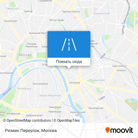 Карта Рюмин Переулок