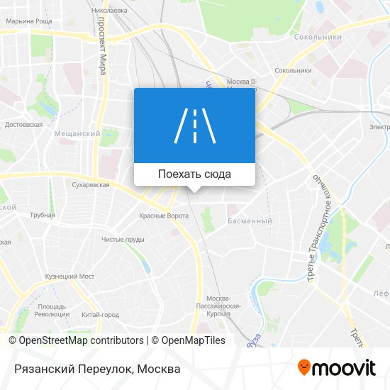 Карта Рязанский Переулок