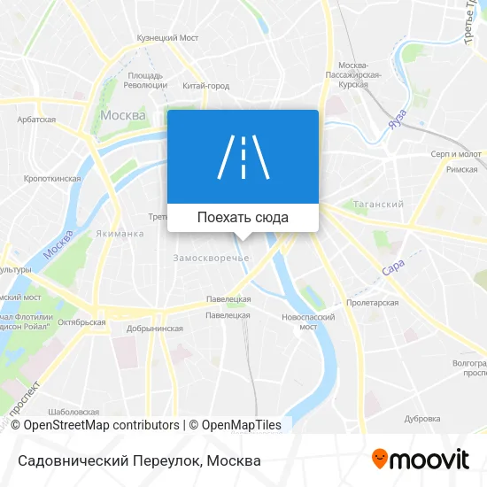 Карта Садовнический Переулок