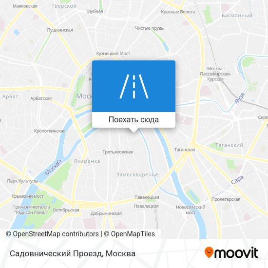 Карта Садовнический Проезд