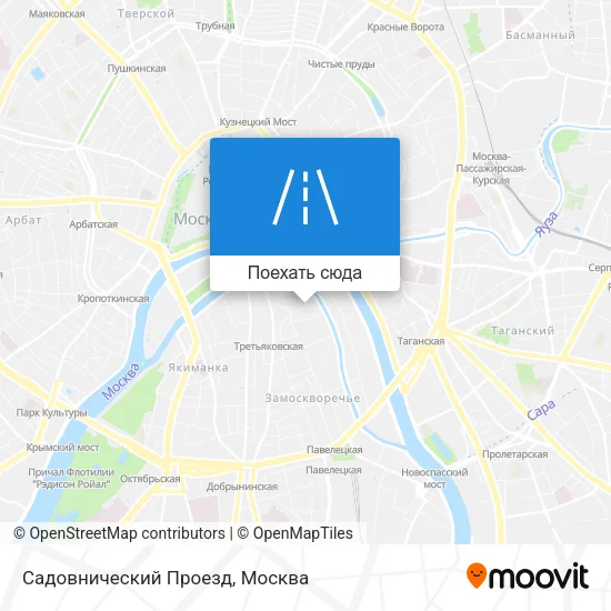 Карта Садовнический Проезд