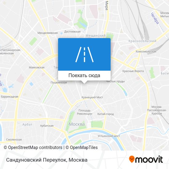 Карта Сандуновский Переулок