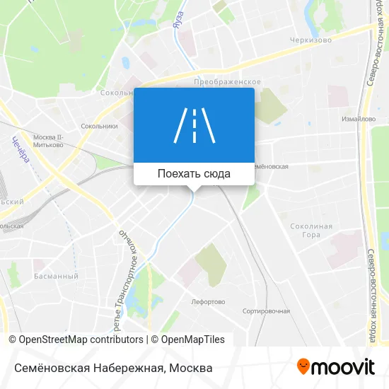 Карта Семёновская Набережная