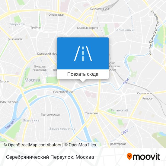 Карта Серебрянический Переулок