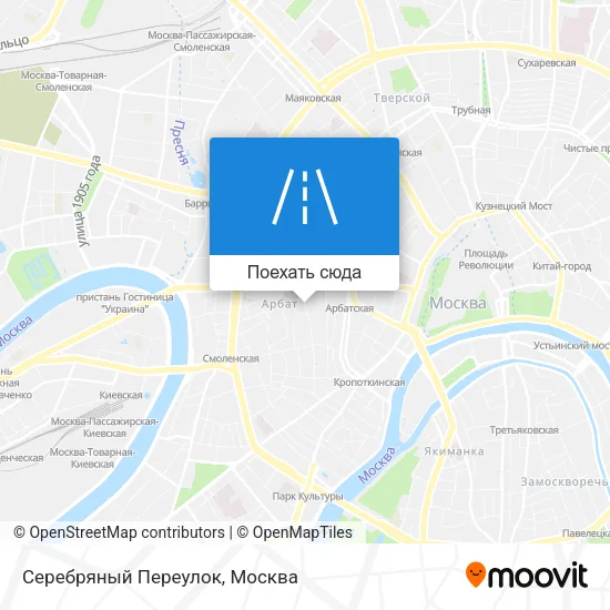 Карта Серебряный Переулок